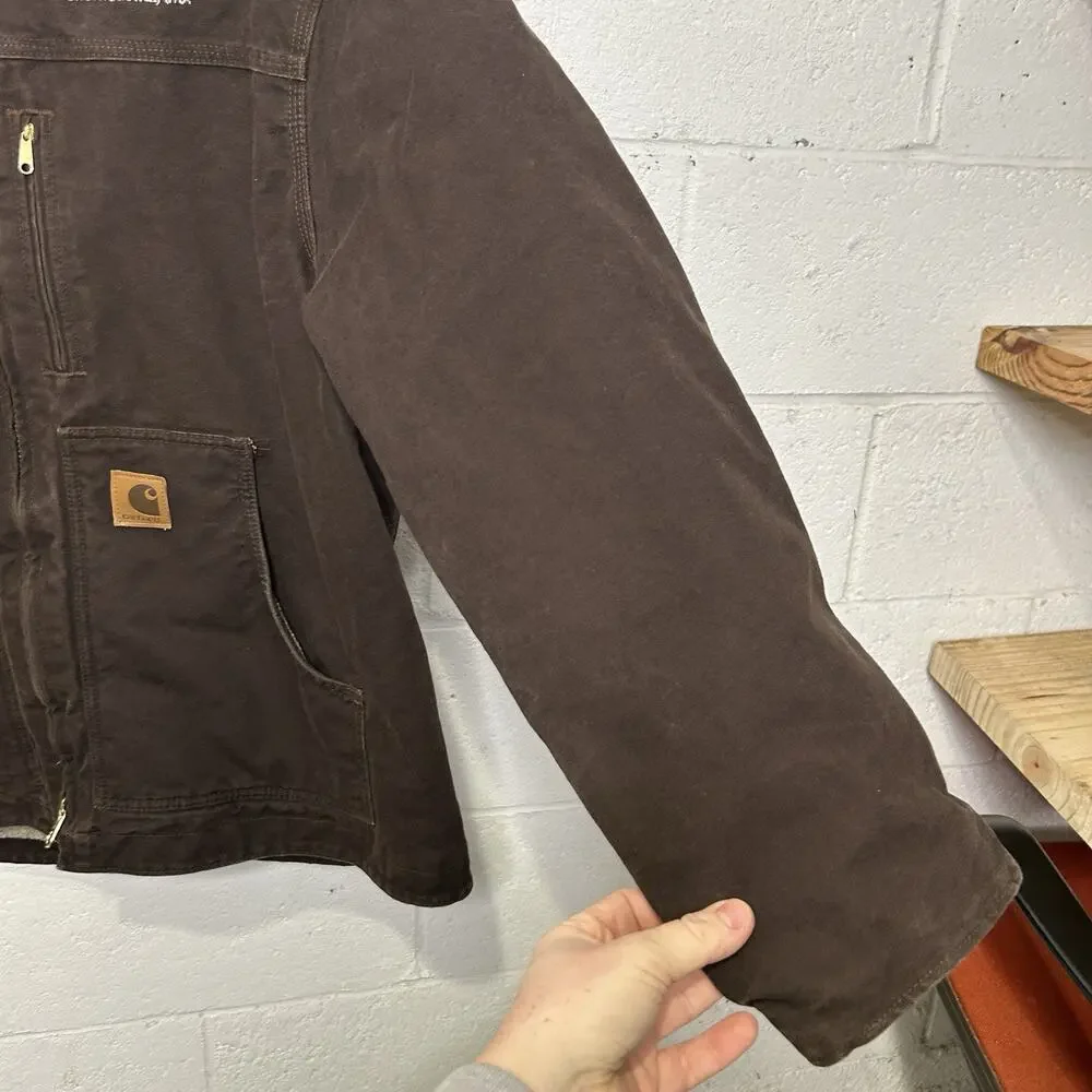 Vintage Carhartt Sherpa-Lined Ridge Jacket “Dark Brown” C61 - Picture 7 of 13